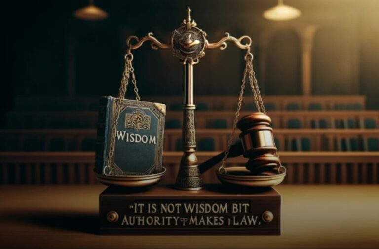 It Is Not Wisdom But Authority That Makes A Law. T – Tymoff